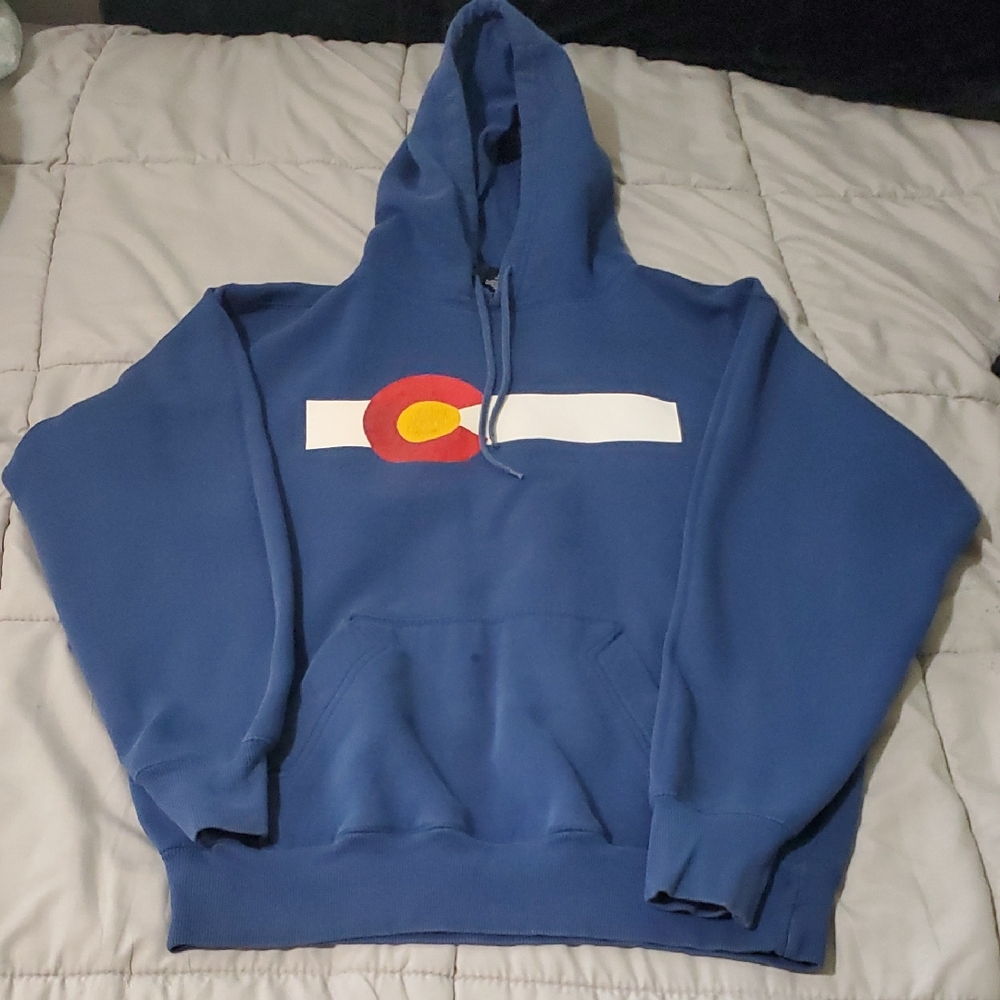 Classic Blue Hoodie with Colorado Emblem
